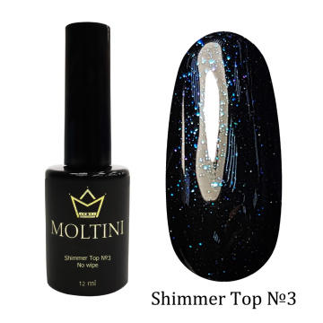 Топ с шиммером без липкого слоя Moltini Shimmer Top №3, 12 мл.